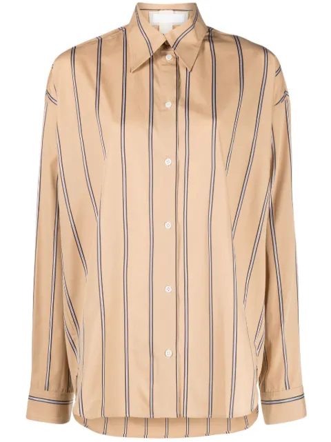 LITKOVSKA Highway striped cotton shirt Neutrals B04FW24