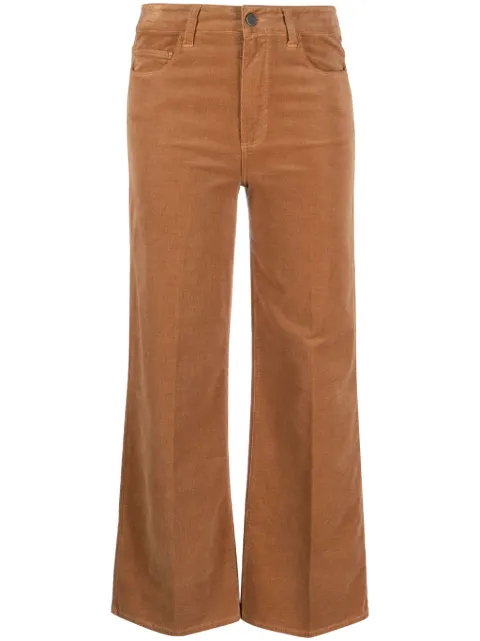 PAIGE Leenah corduroy cropped trousers Brown 7579H84