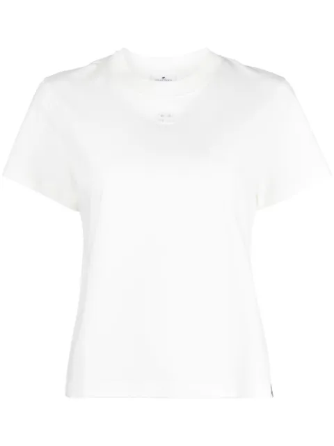 Courrèges logo-appliqué cotton T-shirt White 423JTS006JS0107