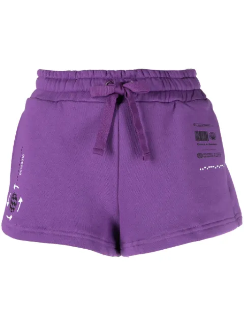 Dolce & Gabbana DG VIBE cotton track shorts Purple FT003TG7K6Y