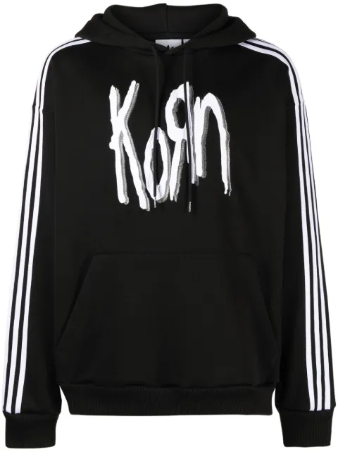 adidas x Korn embroidered hoodie Black IN9102