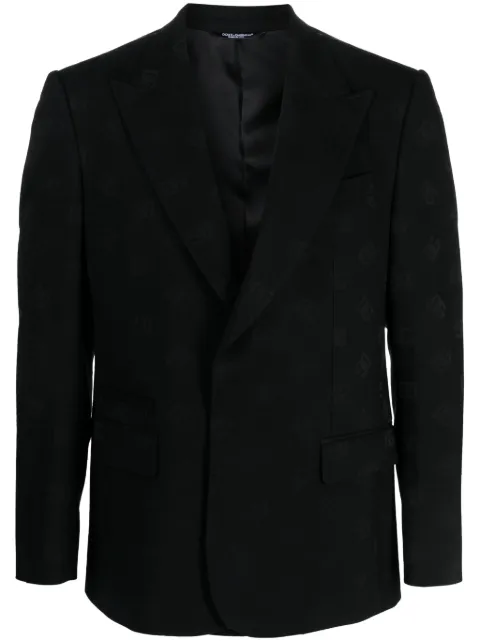 Dolce & Gabbana DG-jacquard blazer Black G2RQ2TFJBAK