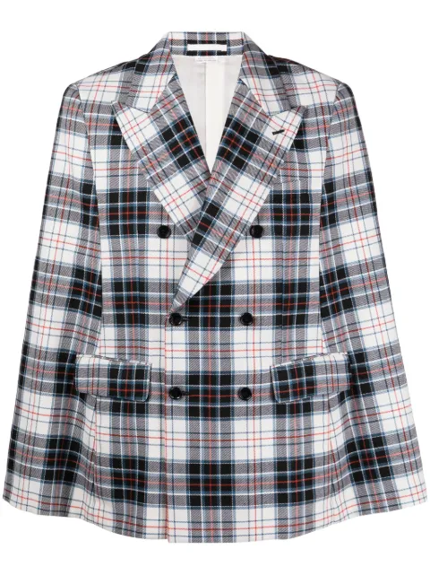 Comme des Garçons Homme Plus check-pattern wool blazer Black PLJ042