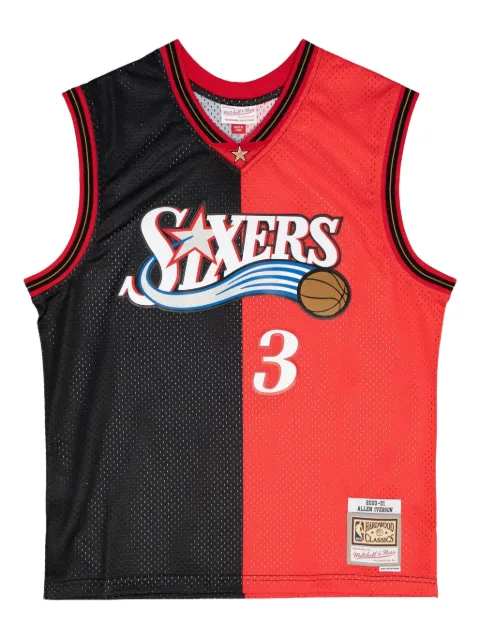 Mitchell & Ness x NBA Philadelphia 76ers 2000 Allen Iverson Split Swingman tank top Black SMJY4845P7600AIVBKRD