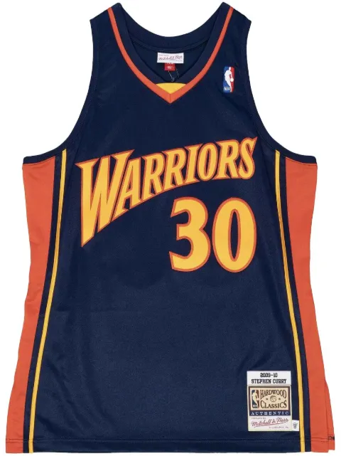 Mitchell & Ness "NBA Golden State Warriors 09 Steph Curry" Authentic Road jersey vest top Blue AJY4GS18084GSWNAVY09SCU
