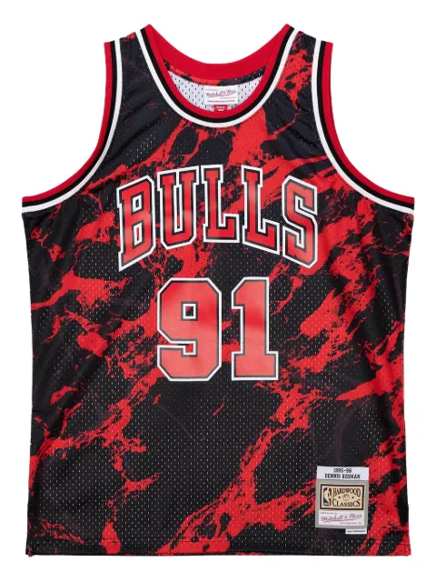 Mitchell & Ness x NBA Chicago Bulls 1997 Dennis Rodman Team Marble Swingman tank top Black TFSM1278CBU97DRDBLCK