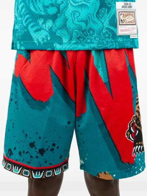 Mitchell & Ness grizzly-print mesh shorts Blue PFSW1254VGR98PPPTEAL