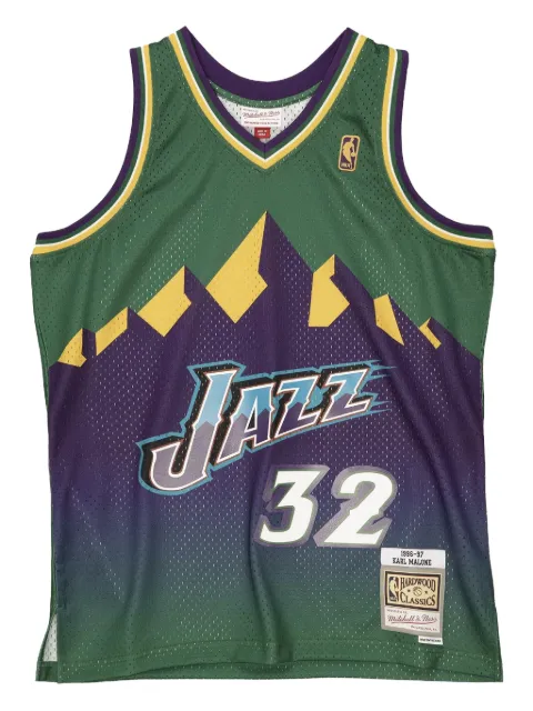 Mitchell & Ness x NBA Utah Jazz 1996 Karl Malone Reload Swingman tank top Green SMJYGS20105UJAGREN96KMA