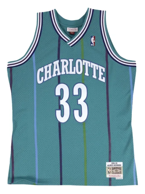 Mitchell & Ness x NBA Hornets 92 Alonzo Mourning Swingman Road tank top Blue SMJYGS18148CHOTEAL92AMO