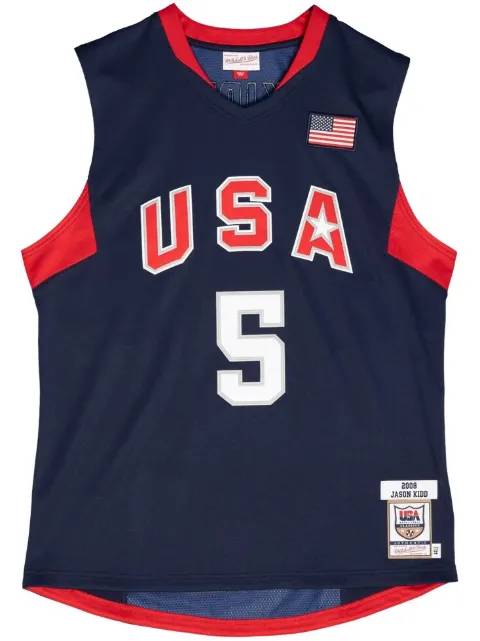 Mitchell & Ness "NBA USA 2008 Jason Kidd" basketball jerseys Blue AJY44384USA08JKINAVY