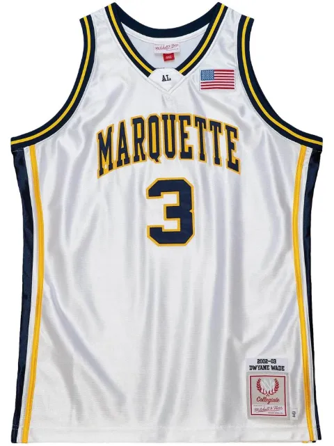 Mitchell & Ness "Marquette 2002 Dwyane Wade" basketball jersey White AJY54490MAU02DWAWHIT