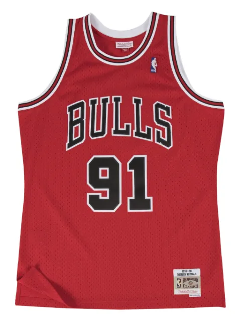 Mitchell & Ness x Bulls logo-print vest Red SMJYGS18154CBUSCAR97DRD