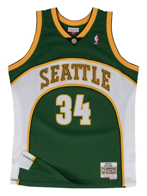 Mitchell & Ness x NBA Seattle Supersonics 2006 Ray Allen Swingman tank top Green SMJYCP20035SSUDKGN06RAL