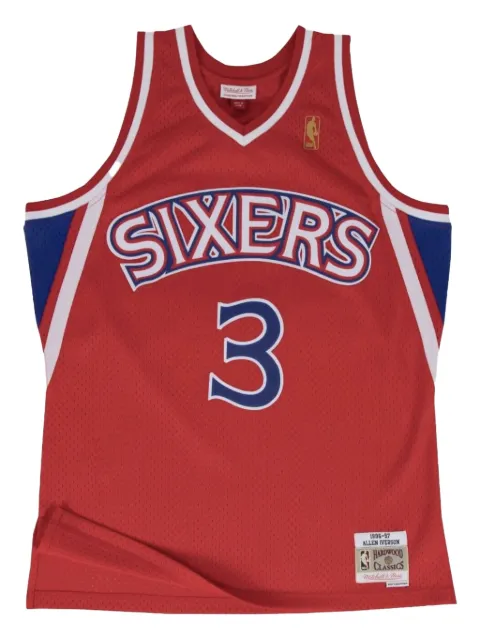 Mitchell & Ness x NBA 76ers 96 Allen Iverson Swingman Road tank top Red SMJYGS18199P76SCAR96AIV