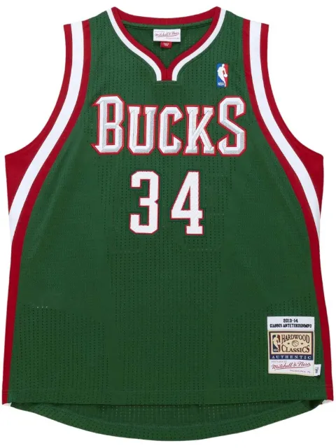 Mitchell & Ness "NBA Milwaukee Bucks 2013 Giannis Antetokounmpo" basketball jersey Green AJY44954MBU13GANBUGN