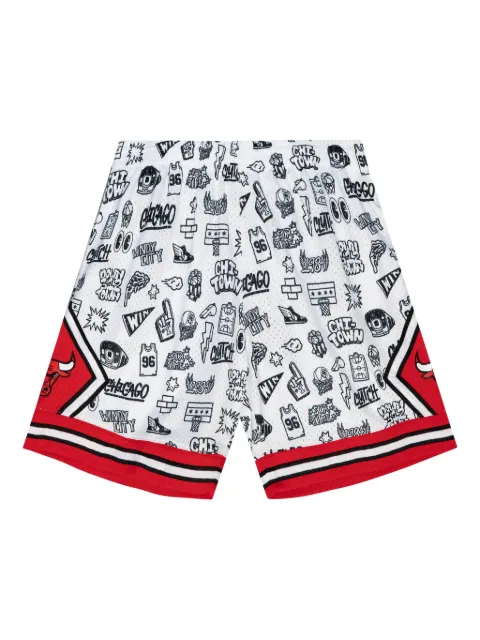 Mitchell & Ness x NBA Chicago Bulls 1997 Doodle Swingman shorts White PFSW1267CBU97PPPPTWH