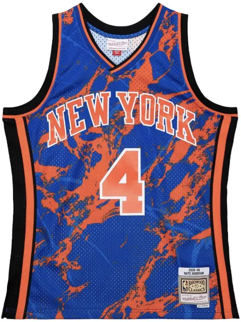 Mitchell & Ness "NBA NY Knicks 2005 Nate Robinson" Team Marble Swingman jersey vest top Blue TFSM1278NYK05NRBBLUE