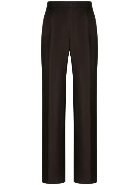 Dolce & Gabbana tailored silk trousers Brown GYZLHTFU1S4