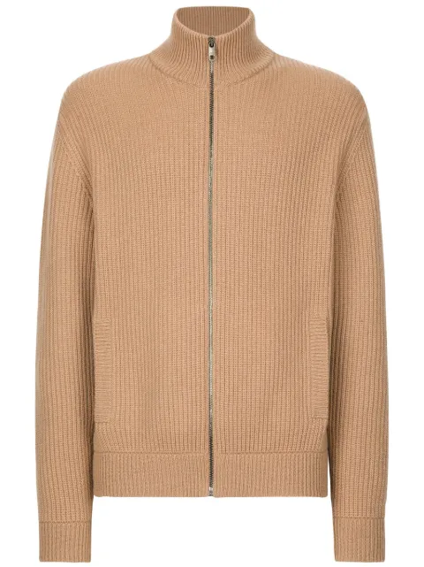 Dolce & Gabbana ribbed-knit cashmere cardigan Neutrals GXV15TJAWJ6