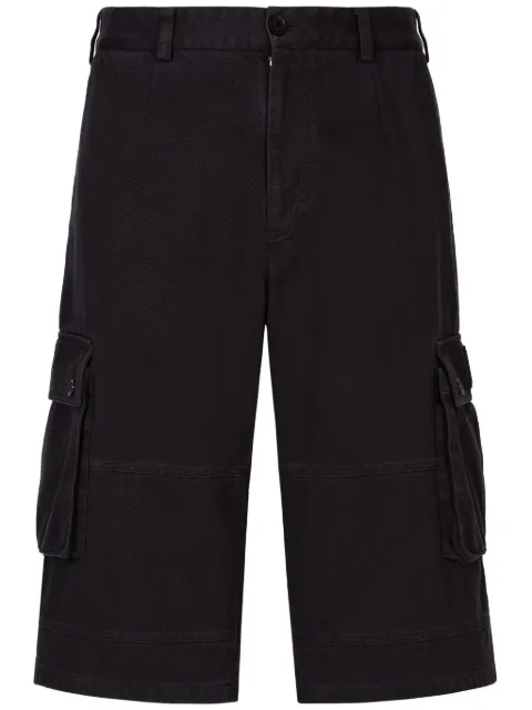 Dolce & Gabbana logo-appliqué cotton cargo shorts Blue GV5JXTG8KH1