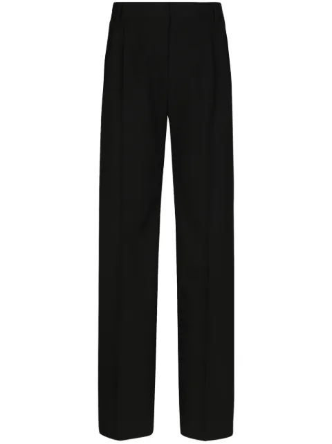 Dolce & Gabbana wide-leg cotton trousers Black GV0DHTFU27J