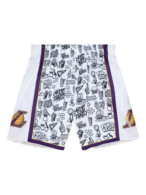 Mitchell & Ness LA Lakers 2009 Doodle Swingman shorts White PFSW1267LAL09PPPPTWH
