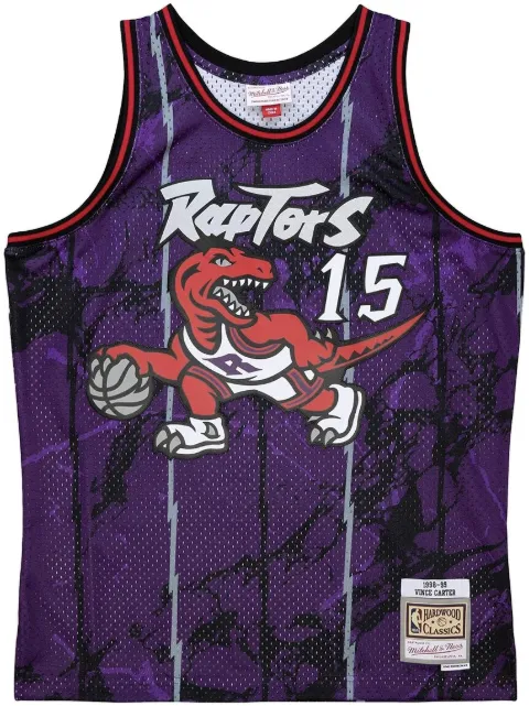 Mitchell & Ness "NBA Toronto Raptors 1998 Vince Carter" Team Marble Swingman jersey vest top Purple TFSM1278TRA98VCAPURP