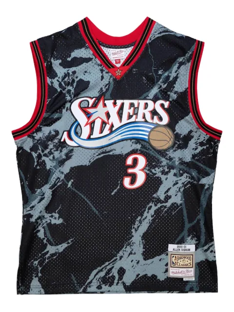 Mitchell & Ness Allen Iverson NBA Philadelphia 76ers 2000 Marble Swingman T-shirt Black TFSM1278P7600AIVBLCK