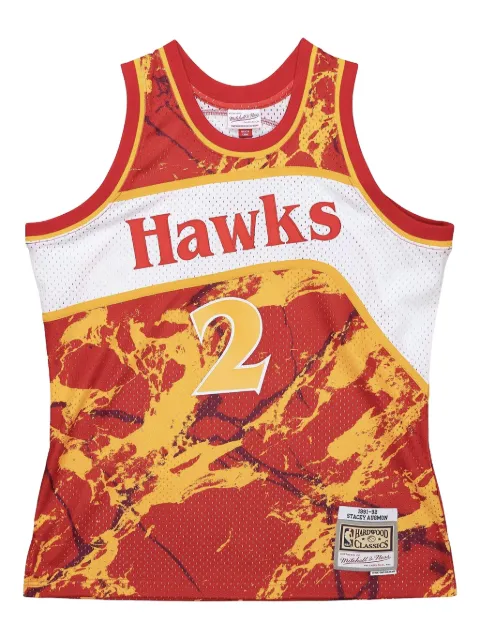 Mitchell & Ness "NBA Atlanta Hawks 1991 Stacey Augmon" basketball jersey Red TFSM1278AHA91SAGRED1