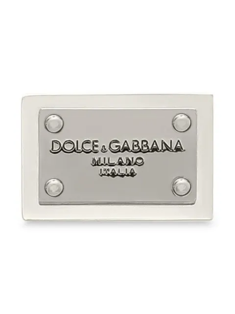 Dolce & Gabbana logo-engraved pin Silver WPQ1L3W1111