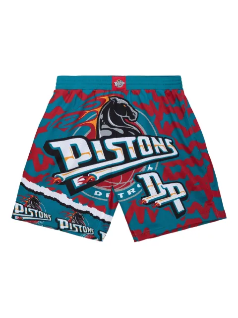 Mitchell & Ness x NBA Detroit Pistons Jumbotron 2.0 Sublimated shorts Blue PSHR1220DPIYYPPPTLBK