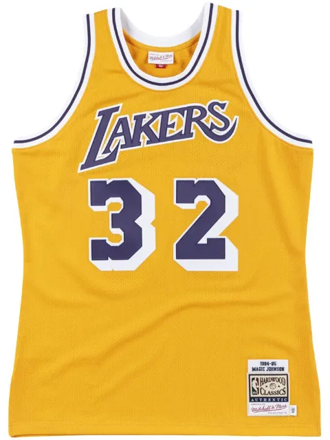 Mitchell & Ness "NBA LA Lakers 84 Magic Johnson" authentic home jersey Yellow AJY4GS18088LALLTGD84EJH