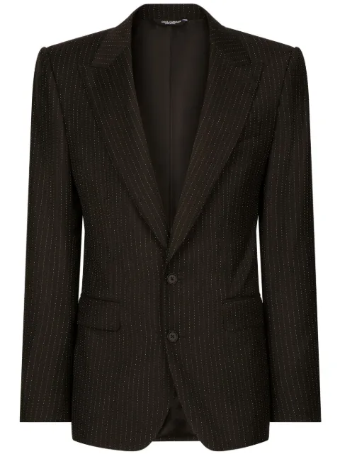 Dolce & Gabbana pinstripe wool blazer Black G2QU6TFR2VB