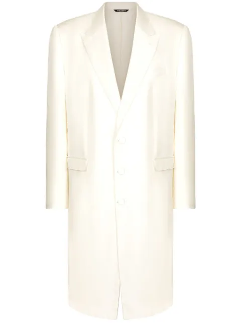 Dolce & Gabbana single-breasted silk coat White G044UTFU1S4