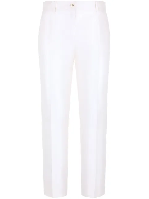 Dolce & Gabbana silk tailored trousers White FTC1STFU1L6
