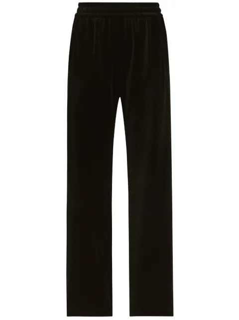 Dolce & Gabbana velvet elasticated trousers Black FTC1GTFUWD6