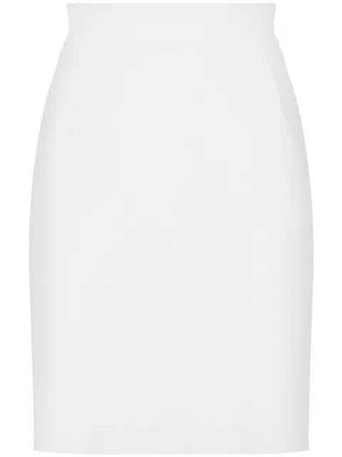 Dolce & Gabbana virgin-wool straight miniskirt White F4CS5TGDCBV