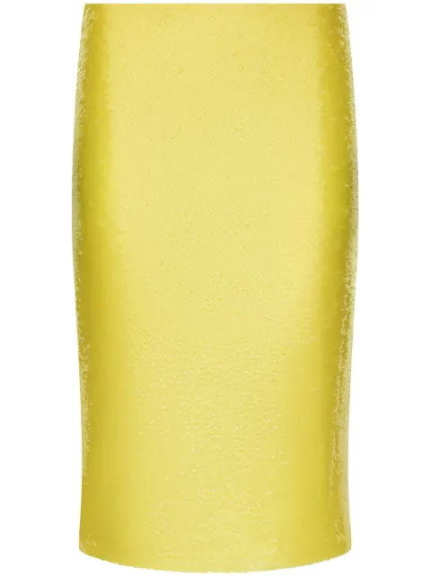 Dolce & Gabbana sequin-embellished pencil skirt Yellow F4CRQTFLSJM