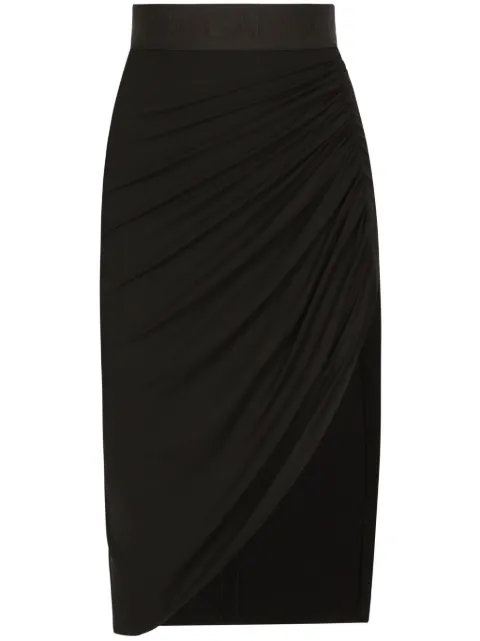 Dolce & Gabbana draped asymmetric miniskirt Black F4CQHTFUGBJ
