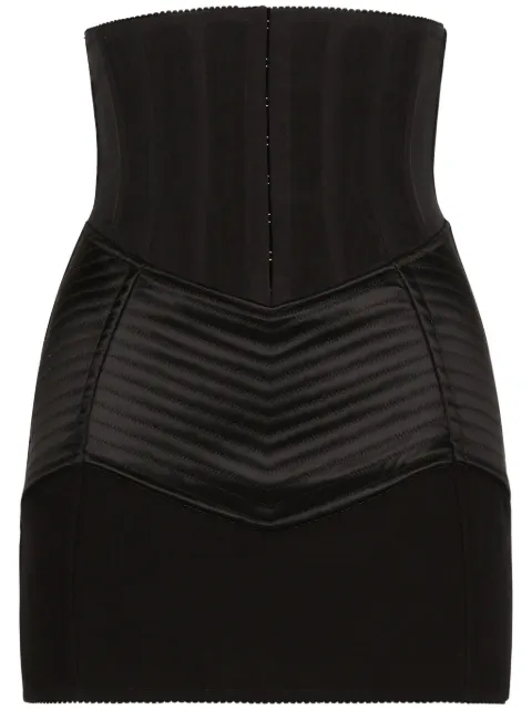 Dolce & Gabbana bustier-waist ruched miniskirt Black F4CM5TGDBPB