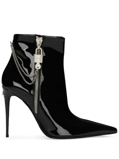 Dolce & Gabbana 105mm patent ankle-boots Black CT1022A1471