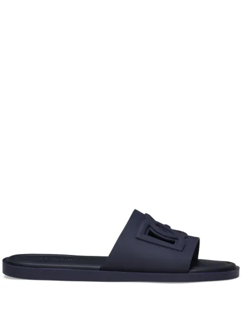 Dolce & Gabbana rubber beachwear slides Blue CS2215AN994