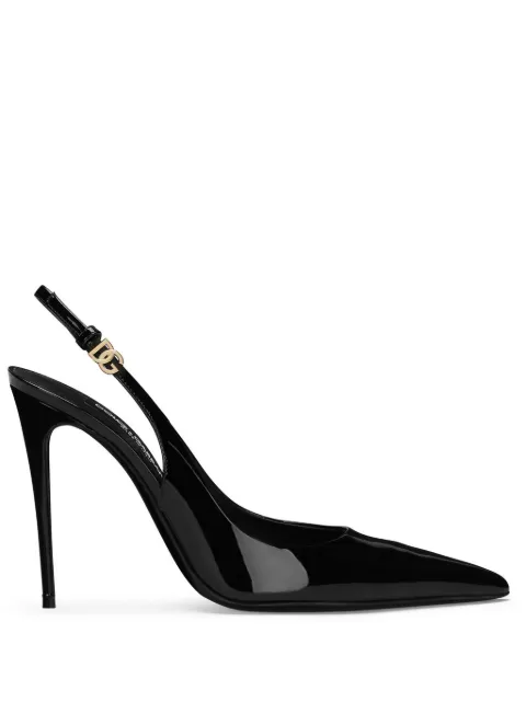 Dolce & Gabbana patent leather slingbacks Black CG0748A1471
