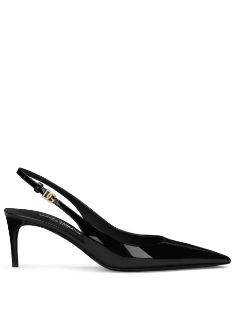 Dolce & Gabbana DG logo-buckle slingback pumps Black CG0747A1471