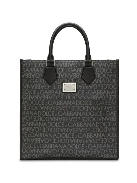 Dolce & Gabbana Shopping logo-print tote bag Black BM2273AJ705