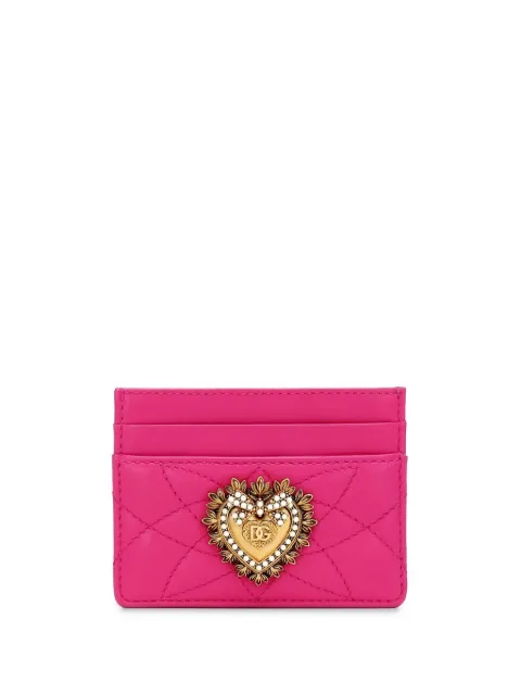 Dolce & Gabbana Devotion leather card holder Pink BI0330AV967