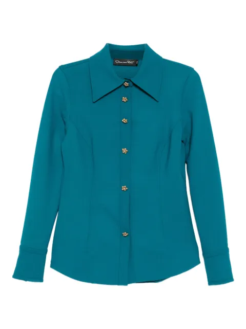 Oscar de la Renta floral buttoned shirt Blue 24RN702DSW