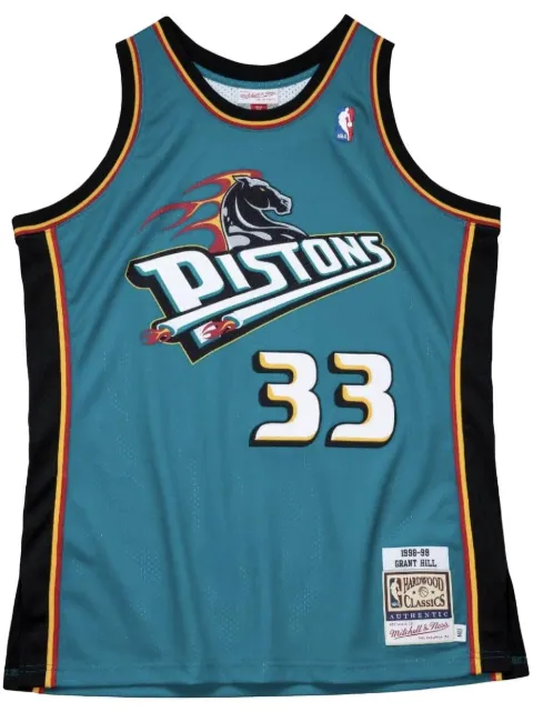 Mitchell & Ness "NBA Detroit Pistons 98 Grant Hill" Authentic Road jersey vest top Blue AJY4GS18083DPITEAL98GHI