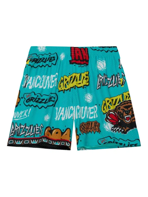 Mitchell & Ness x NBA Vancouver Grizzlies 1998 Slap Sticker Swingman shorts Blue PFSW4769VGR98PPPTEAL