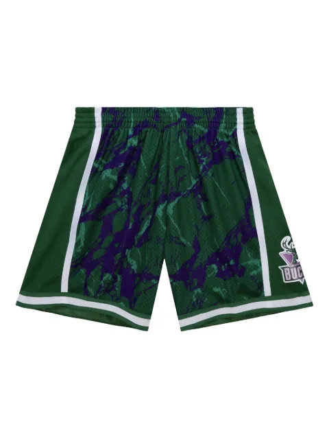 Mitchell & Ness Milwaukee Bucks 2000 Team Marble Swingman shorts Green PFSW1279MBU00PPPBLUE